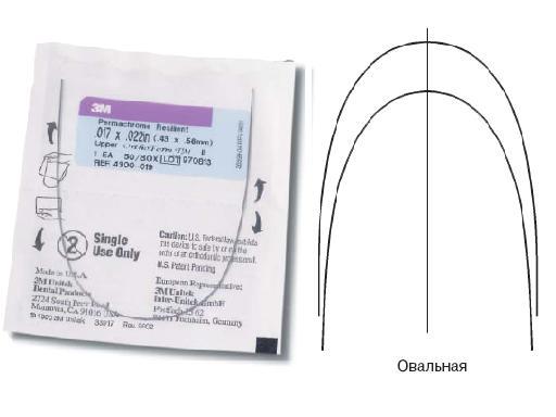Дуга стальная Пермахром Ризилиэнт / Permachrome Resilient Archwire SS OFIII U 018 1шт 4300-009 купить